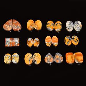 Par de jaspe Maligana de alta calidad, piedras preciosas sueltas hechas a mano, piedras preciosas curativas de cristal de jaspe Maligana para la fabricación de joyas - Product Image 5