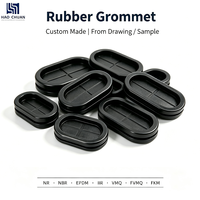 Grommet en caoutchouc ovale personnalisé Shore 30-70A ignifuge, protecteur de câble oblong pour boîtier de distribution d'alimentation de batterie de VE, pièce d'étanchéité
