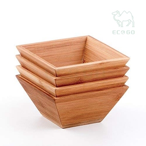 Salade de bambou écologique bol carré de nourriture bol de fruits en gros - Product Image 6