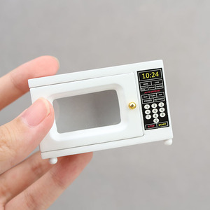 Accessoires pour maison <span class=keywords><strong>de</strong></span> poupée 1:12, mini-meubles <span class=keywords><strong>de</strong></span> cabane DIY, four à micro-ondes exquis, ornements <span class=keywords><strong>de</strong></span> <span class=keywords><strong>cuisine</strong></span> en bois - Product Image 1