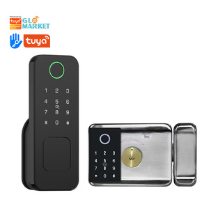 Glomarket Smart Fingerprint Password Digital Gate Double Sided Door <b>Locks</b> Tuya Ttlock <b>Lock</b> LK0154 Wifi Smart Door <b>Lock</b> LK0154 - Product Image 1