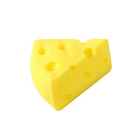 Jouet alimentaire mignon en forme de fromage triangulaire, jouet de décompression à rebond lent en PU, créatif, idéal comme cadeau