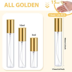 Flacon de parfum cosmétique en verre miniature vide avec bouchon à vis en aluminium transparent, impression sérigraphique, logo personnalisé, OEM, 3 ml, 5 ml, 10 ml, 15 ml - Product Image 2