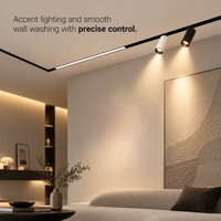 Modules linéaires LED magnétiques intelligents Zigbee 23mm 48V, spots réglables, CRI 90 RGB, garantie 3 ans, pour magasins et galeries