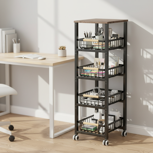 Carrello Portaoggetti da Cucina in Metallo a 5 Ripiani Personalizzato con Basso MOQ, Contenitore per Organizzazione e Stoccaggio in Cucina - Product Image 1