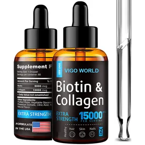 Premium Extra Strength 15000mcg Biotin Collagen Hair Growth Drops Skin Vitamins Liquid Tinctures