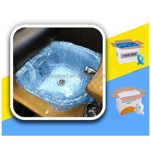 Fournisseur d'ongles en gros bleu clair Spa Liner 400 pièces/boîte doublures de pédicure jetables pour Pedi Spa - Product Image 1