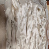 Fil de Soie 100% Naturel Blanc Mercerisé 20/22D pour Tricot Manuel, Tissage, Broderie et Couture