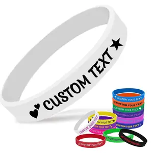 Custom made segment silicone wristband Silicone Bracelets Sports Wristband Bangle Rubber wristband