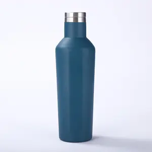 Spor su şişesi vakum yalıtımlı çift duvar Metal termos şişe için sıcak soğuk İçecekler
