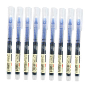 Fournisseur de papeterie en gros OEM, stylo gel en plastique bon marché pour l'école et le bureau, recharge personnalisée avec logo, 0,5 mm, en vrac - Product Image 4