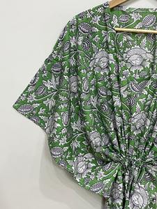 Kaftan court en soie pure, taille unique, ample et confortable pour toutes les tailles, environ 47 pouces, fournisseur d'Inde - Product Image 3