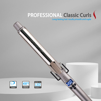 Fer à friser électrique portable en céramique PTC rotatif à 360 degrés avec écran LCD pour usage domestique et hôtelier