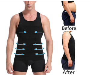 着圧スリムメンズボディシェイパー痩身腹巻きベストサーマルコンプレッションシャツタンクトップシェイプウェア - Product Image 2