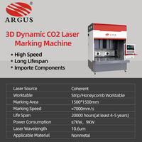 ARGUS Professional SCM1800L Têtes de mise au point 3D Machine de marquage laser CO2 pour tissu textile Machine à rouleaux assortis