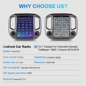 Navihua 12.1" Tesla IPS Screen Car Video Android Car DVD Player for Chevrolet Colorado GMC Canyon 2015-2018 with WIFI Carplay - Product Image 6