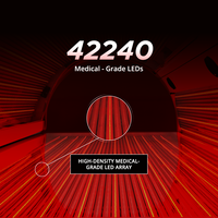 Chambre de luminothérapie rouge motorisée, lit de luminothérapie rouge pour tout le corps avec technologie LED multi-longueurs d'onde