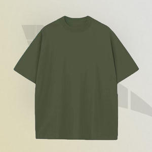 เสื้อยืดสำหรับผู้ชายเสื้อยืดผ้าฝ้ายโพลีเอสเตอร์สีทึบพิมพ์โลโก้แบบลอกลายด้วยความร้อนแบบกำหนดเองขนาดพลัสไซส์180กรัม - Product Image 5