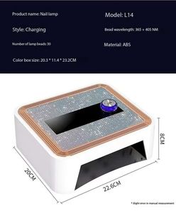 Lampe à ongles UV LED sans fil 48W rechargeable, sécheuse de vernis gel diamant pour fournitures de manucure professionnelles - Product Image 6