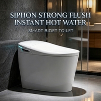 WC intelligent fiable et sûr avec protection haute et basse tension, eau chaude instantanée et siège chauffant pour l'hôtellerie et l'ingénierie