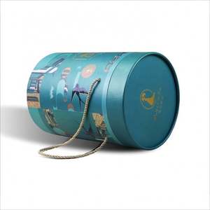 Caja de embalaje de alimentos con cilindro impreso de papel personalizado, nuevo diseño, con cinta - Product Image 3