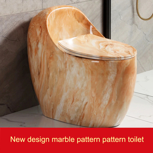 โถสุขภัณฑ์ทรงไข่แบบใหม่ สีหินอ่อน เซรามิกชิ้นเดียว - Product Image 2