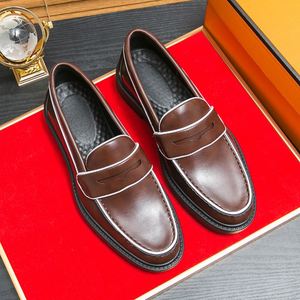 Mocasines de Cuero Genuino para Hombre con Logotipo Personalizado, a la Moda, Elegantes, Planos, Cómodos, con Soporte de Arco y Aumento de Altura, Ideales para Bodas - Product Image 3