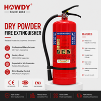 Extincteur à poudre sèche ABC portable HOWDY ISO9001 4KG 5KG 4.5KG pour la maison, la voiture, le bureau, l'entrepôt