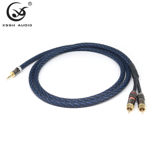 <span class=keywords><strong>สาย</strong></span>เคเบิลหูฟังแบบนุ่ม 3.5 มม. ต่อ 2RCA ยี่ห้อ YIVO XSSH คุณภาพเสียงระดับ HiFi วัสดุ OFC ชุบเงิน สำหรับ <span class=keywords><strong>DIY</strong></span> <span class=keywords><strong>สาย</strong></span>หูฟัง 2 แกน - Product Image 1