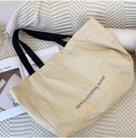 Bolsa de lona reutilizable gigante con logotipo impreso personalizado al por mayor con asa de cuerda original para mujer para compras de comestibles