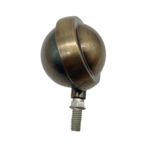 Fabrik Großhandel Kleine 2,5 Zoll Metall kugel Lenkrad Hochwertige drehbare Zink legierung Platten bremse erhältlich Silber Schwarz - Product Image 2