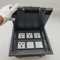 Vente chaude ignifuge PC Box prix usine en gros 6 prises ca 16A courant nominal Type ouvert caché boîte de prise de sol