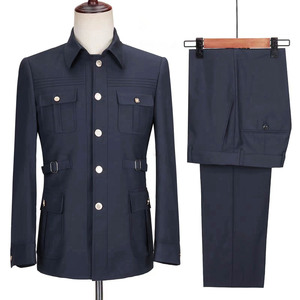 <span class=keywords><strong>Traje</strong></span> <span class=keywords><strong>de</strong></span> <span class=keywords><strong>hombre</strong></span>, 2 piezas, ropa africana, estilo <span class=keywords><strong>de</strong></span> trabajo, <span class=keywords><strong>traje</strong></span> sencillo <span class=keywords><strong>para</strong></span> <span class=keywords><strong>hombre</strong></span>, <span class=keywords><strong>traje</strong></span> ajustado con cuello levantado, <span class=keywords><strong>Safari</strong></span> - Product Image 3