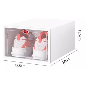 Прозрачные портативные экологичные штабелируемые контейнеры для обуви с фронтальным открыванием, 12 штук в упаковке, пластиковые коробки для хранения обуви для дома - Product Image 4