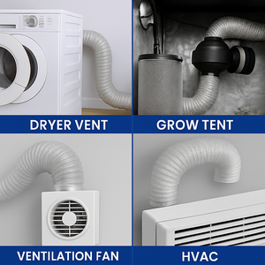 Conduits de ventilateur de ventilation en feuille d'aluminium personnalisés Tuyaux de conduit d'air flexibles résistants à la chaleur et de longue durée Système universel de pièces de systèmes de CVC - Product Image 3