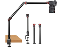 Support de bras de flèche de microphone en aluminium détachable pince de bureau supports et supports d'équipement Vlog