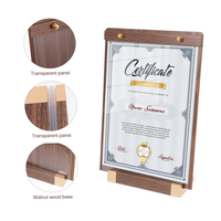 Plaque de récompense de support de cadre de certificat en bois écologique personnalisé et présentoir de trophée Technique polie