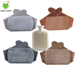 Chauffe-mains anti-douleur Petit sac à eau chaude en caoutchouc PVC de 1000ml Bouteille d'eau chaude avec <span class=keywords><strong>ceinture</strong></span> - Product Image 3