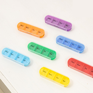 Mini portapillole settimanali portatili per la conservazione di plastica per medicine 28 custodie da viaggio per una facile gestione delle pillole - Product Image 6