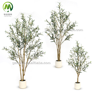 Albero di olivo artificiale in pentola finto impianto in vaso interno con foglie realistiche alto in finta seta pianeta di oliva per ufficio arredamento interno - Product Image 2