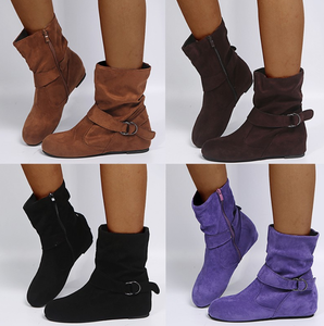 Stivali da donna Rough Hard 2025 nuovo stile alla moda stivali corti Anti-lupo taglia 43 da donna - Product Image 2