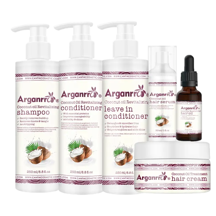 ARGANRRO sultfate free riparato cheratina proteine dei capelli olio di argan shampoo al cocco per capelli crespi demaged