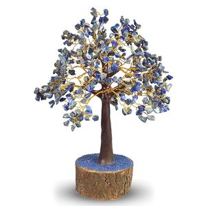 Premium Blue Lapis Lazuli Crystal Gemstone Tree Natural <b>Stone</b> Bonsai <b>Ornament</b> for Feng Shui Decor Wholesale Gift Supply Handmade - Product Image 2