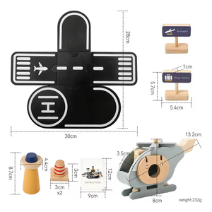 Offerta Speciale: Gioco Educativo Montessori in Legno con Piattaforma di Atterraggio per Elicottero, Logo Personalizzabile, per Bambini dai 2 ai 4 Anni - Product Image 6