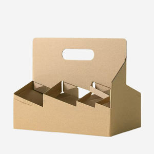 Коробка для пивных бутылок из гофрированного картона с индивидуальным логотипом, пригодная для вторичной переработки, для безопасной и удобной транспортировки - на 4 или 6 бутылок - Product Image 3