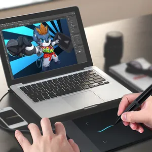 Huion tablet menggambar digital anak-anak, tablet pintar menggambar digital tanpa kertas 4x2.3 inci, pena profesional untuk anak-anak 420