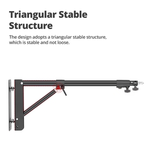 130 cm Metall-Dreieck-Wandhalterung mit Stativfuß für Videostudio-Beleuchtung, Blitzlicht und <span class=keywords><strong>Softbox</strong></span>-Regenschirm - Product Image 3