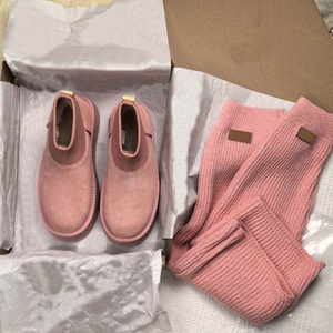 2026 Uggs Designer Snow <b>Boots</b> Comfortable and Warm Long <b>Socks</b> and Cotton <b>Boots</b> Fashion Trend Sneakers Pink Chunky Shoes Woman - Product Image 3