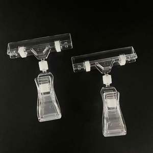 Portaetiquetas de Precio para Estantes de Supermercado, de Plástico/PET Acrílico, Coloridos, con Clips para Exhibición de Precios, Personalizables con Marca - Product Image 1