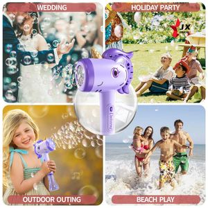 Nouveaux produits 2025 bâton magique pistolet à bulles Machine <span class=keywords><strong>Maker</strong></span> jouets en plein air princesse licorne lumière en plastique baguettes à bulles pour enfants filles - Product Image 6